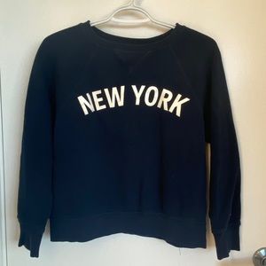 H&M Crew Sweater New York Navy Blue